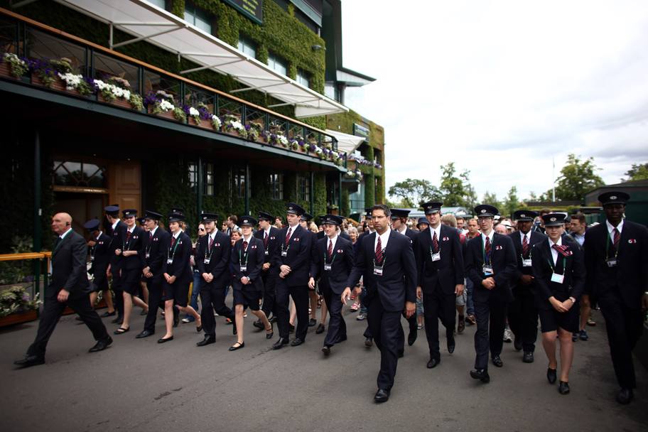 Agenti di polizia addetti alla sicurezza dell&#39;impianto di Wimbledon (GETTY IMAGES)